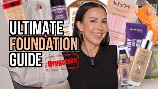 I Bought EVERY DRUGSTORE Foundation amp TESTED them Back to Back [upl. by Ahsert197]