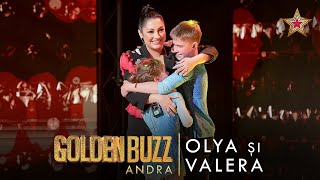 Românii au talent 2023 Olya și Valera Golden Buzzul Andrei [upl. by Aicala]