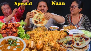 Butter Chicken Naan Chicken tikka Chicken Biryani Raita Mukbang HimaLiFoodie [upl. by Cohl]