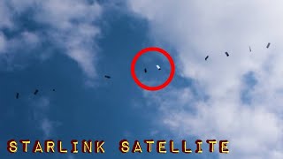 Starlink Satellites train seen in the sky LOW PASSE  Musk SpaceX [upl. by Airogerg]