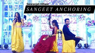 ❤️Sangeet Anchoring  संगीत संचालन ✨🎤  Swaranjali Hibare [upl. by Nnylg248]