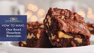 Ghirardelli OneBowl Flourless Brownies [upl. by Anerac]