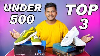 UNBOXING Top 3 ShoesSneakers For Men  Review In Telugu  2024  Myntra  Wow Fashion  under 500 [upl. by Olim]