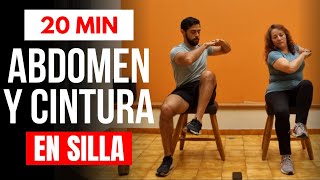 Rutina intensa de ABDOMINALES en silla 🪑 ejercicios para abdomen y cintura en silla 20 minutos [upl. by Notsgnik]