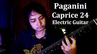 Paganini  Caprice 24 on Electric Guitar [upl. by Refinej]