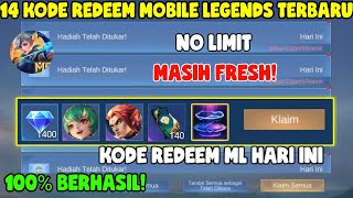 BURUAN REDEEM 14 KODE REDEEM ML TERBARU KODE REDEEM MOBILE LEGENDS KODE REDEEM ML HARI INI 2023 [upl. by Millman]