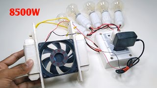 Self 8500W Ac 220V Free Energy Generator Light Bulb Electricity Making Colling Fan amp 2 Ballaster [upl. by Auberta]