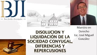 Iurisconsultus NoctemDisolución y Liquidación de la sociedad conyugal diferencias y repercusiones [upl. by Ardena54]