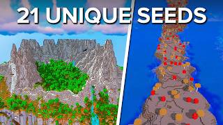 21 UNIQUE Seeds in Minecraft 121 [upl. by Tore]