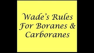 Wades rule for boranes and carboranesTips and Tricks ll Organometallic Chemistry [upl. by Norval]