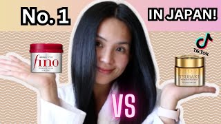 Viral Japanese Hair Mask Showdown Fino Vs Tsubaki  Try On amp Review [upl. by Nodarb]