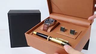 Watch Cufflinks Pen Jewelry Case Storage Box watch storage [upl. by Huoh]