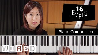 16 Levels of Piano Composition Easy to Complex  WIRED [upl. by Iadrahc]