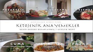 Ketojenik Ana Yemek Tarifleri  DİYET TARİFLER [upl. by Parlin]