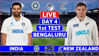 India vs New Zealand 1st Test Day 4 Live  IND vs NZ 1st Test Live Scores amp Commentary  IND Batting [upl. by Ceil53]