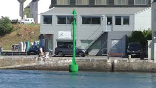 Green Cardinal Navigation Marker Port de Plaisance 29900 Concarneau Finistère Brittany France [upl. by Soirtimid]