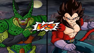 Semi Perfect Cell vs SSJ4 Vegeta Budokai Tenkaichi 4 Request [upl. by Ahsikahs]