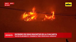 Incendio de gran magnitud en la Chacarita [upl. by Gschu]