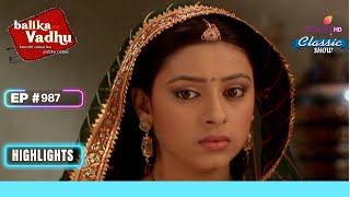 Dadisa ने Anandi को प्रोत्साहित किया  Balika Vadhu  बालिका वधू  Highlight  Ep 987 [upl. by Ydnac670]