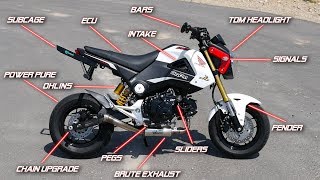 This is EVERYTHING Ive done to my Honda Grom  3 Years of Mods [upl. by Durman338]