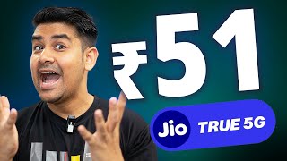 Unlimited Jio 5G  ₹51 New Plan Launched [upl. by Dazraf226]