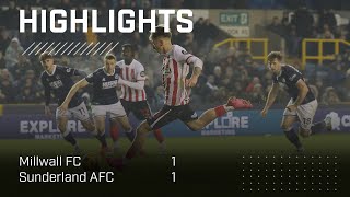 Points Shared At The Den  Millwall FC 1  1 Sunderland AFC  EFL Championship Highlights [upl. by Enyala210]