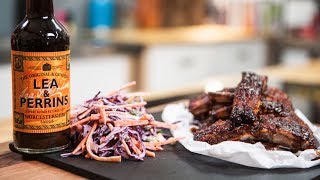 Lea amp Perrins SORTED food  How to make delicious BBQ Ribs and homemade coleslaw [upl. by Olifoet]