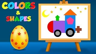 Learn Colors and Shapes with Coloring Pages  Colouring pages for Children [upl. by Itin]