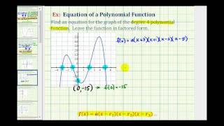 Ex1 Find an Equation of a Degree 4 Polynomial Function From the Graph of the Function [upl. by Ahsocin]