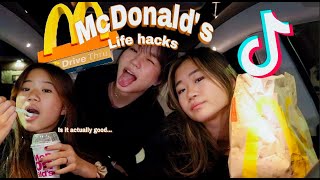 TESTING VIRAL MCDONALDS TIKTOK HACKS [upl. by Aliber]