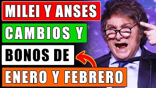 💥quotMilei Bono Enero y Febrero 135000 Tarjeta Alimentar y Nuevo Anses Jubilados y Pensionadosquot [upl. by Stacy]