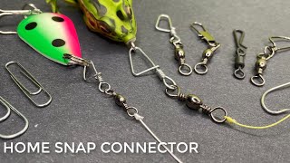 SNAP o SWIVEL de pesca CASERO facil de cambiar  homemade fishing snap [upl. by Odnama600]