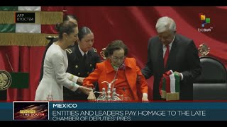 Mexicos Chamber of Deputies organizes funeral honors for the president of the institution [upl. by Petit]