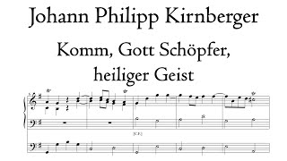 Kirnberger  Komm Gott Schöpfer heiliger Geist  Noordwolde organ Hauptwerk [upl. by Einahpetse]