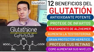 12 beneficios del GLUTATIÓN💪 ANTIOXIDANTE OJOS MENOS INFARTOS❤️ TESTOSTERONA INMUNIDAD SUBIR NIVELES [upl. by Euqcaj]