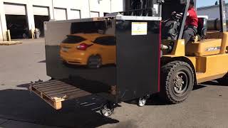 Loading a Snap on tool box with a forklift [upl. by Wetzel871]