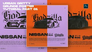 Designing​ Streetwear Clothing Brand Part01  MERCH DESIGN  BRUTALISM  NISSAN R35 GTR  ACID ART [upl. by Irianat]