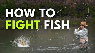 Setting the Hook amp Fighting Fish On A Fly Rod — Fly Fishing for Beginners  Module 7 Section 1 [upl. by Leiuqese]