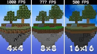 TEXTURE PACK 4X4 VS 8X8 VS 16X16  PACK FULL FPS [upl. by Nylrebmik]