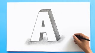 3D Letter Drawing A [upl. by Ayikahs178]