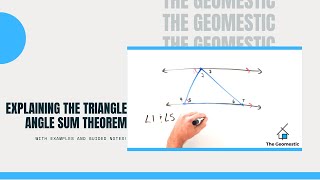 Explaining the Triangle Angle Sum Theorem w examples and guided notes [upl. by Ekez]