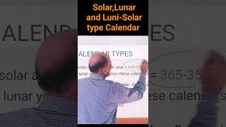 Solar  Lunar and LuniSolar type Calendar [upl. by Brandt]