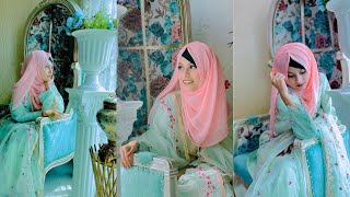 Recreating My Eid Hijab Look  Simply Gorgeous Eid Hijab Tutorial  Noshin Nower 💜 [upl. by Einahpit]