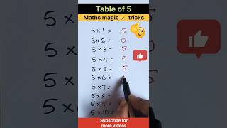 Table of 5 easy way to remember table maths mathstricks bangaloretutor table [upl. by Jeromy]