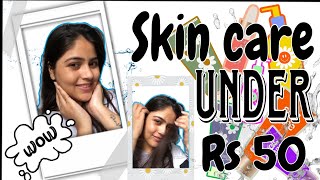 Skin care under just Rs 50 you will not believe the result 👀😳skincare dailyvlog grwm yt vlog [upl. by Sucramrej]