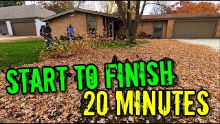 super satisfying leaf clean up  start to finish leaf clean up  fall setup  billy goat leaf vacuum [upl. by Eneli89]