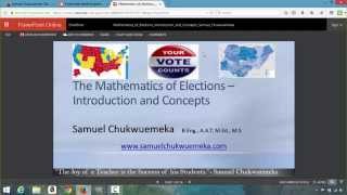 The Mathematics of Elections  Part 1 Introduction and Concepts [upl. by Satsok]