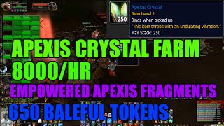 WoW 62 Apexis Crystal Farm 8000hour 650 Baleful Tokens amp 695 Empowered Apexis Fragments [upl. by Odlamur68]