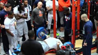 Auburn DL Jeffrey Whitaker benches 225 pounds 41 times [upl. by Ojeillib]