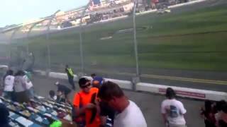 Daytona 300 crash 23213 Spectator view [upl. by Armbrecht]